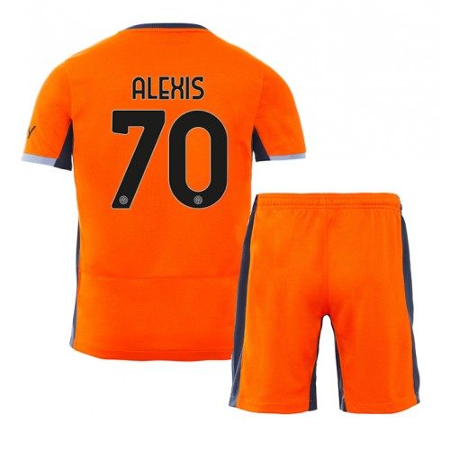 Maillot de foot Inter Milan Alexis Sanchez #70 Troisième enfant 2023-24 Manches Courte (+ pantalon court)